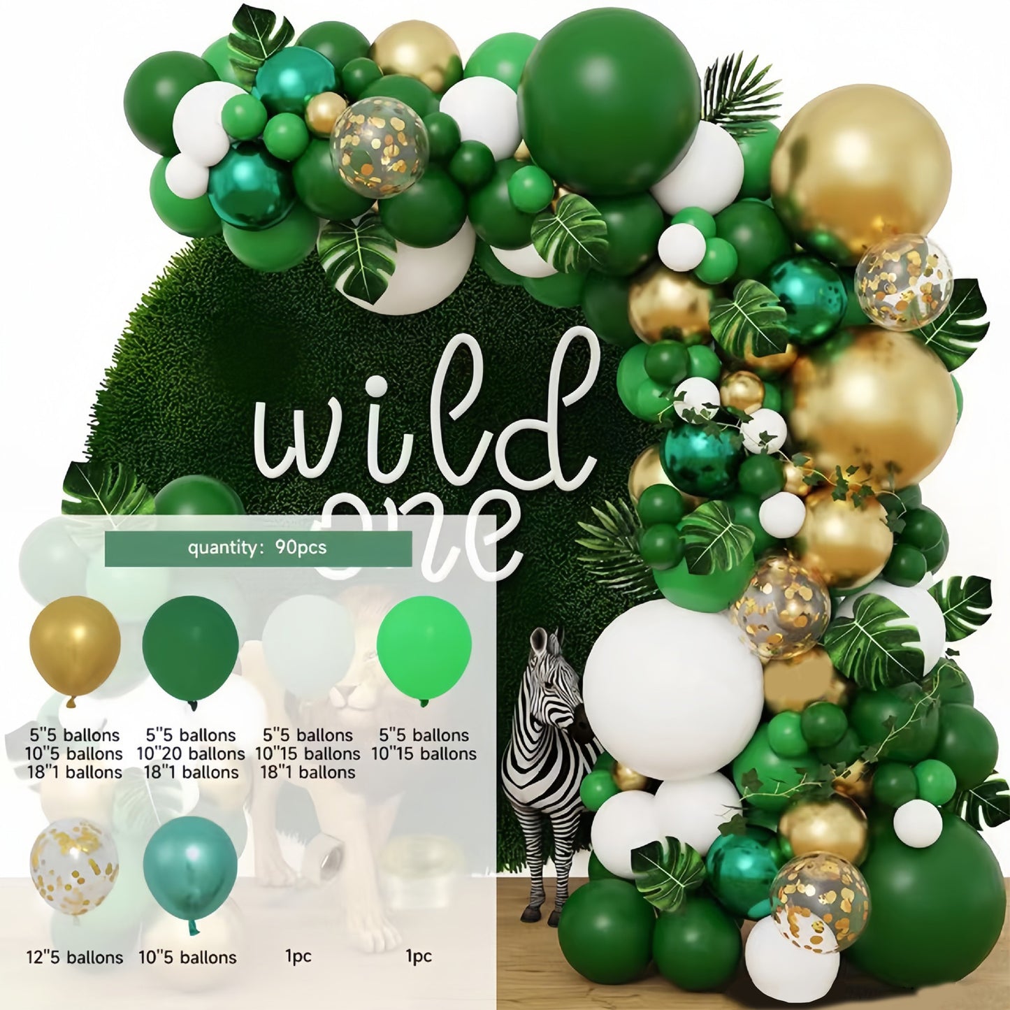 Colorful Latex Birthday Balloon Garland Arch Suit