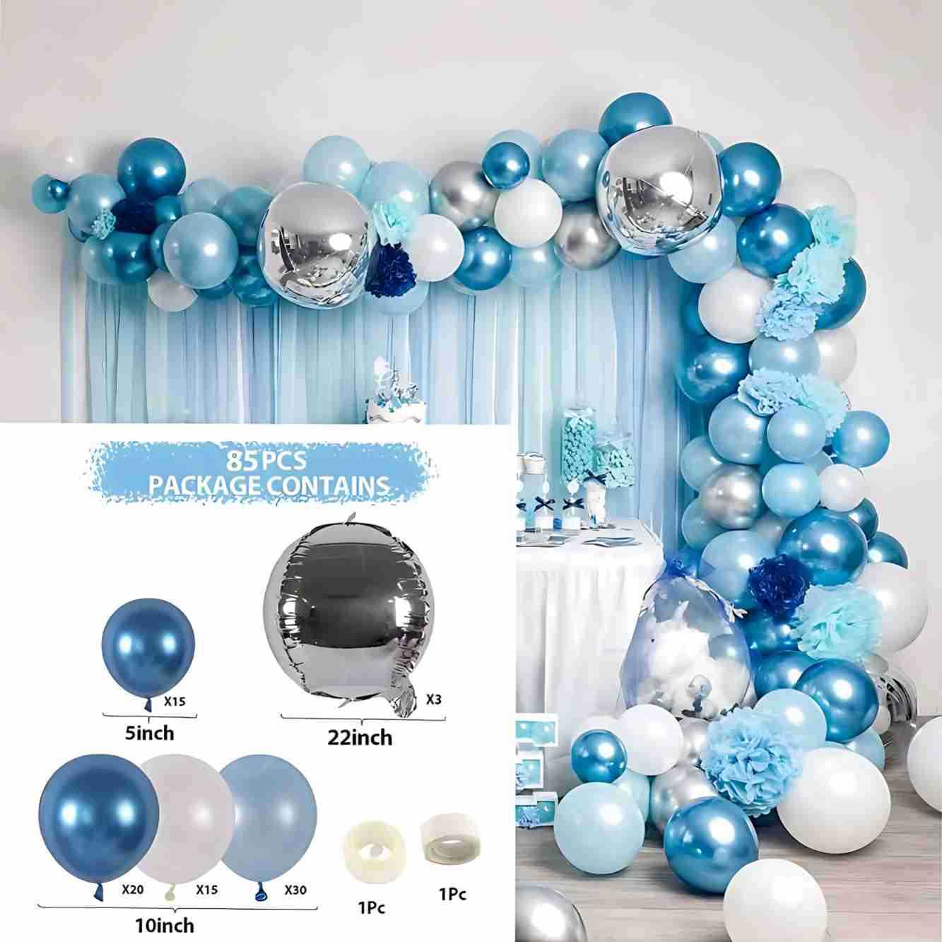 Colorful Latex Birthday Balloon Garland Arch Suit