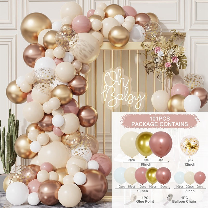 Colorful Latex Birthday Balloon Garland Arch Suit