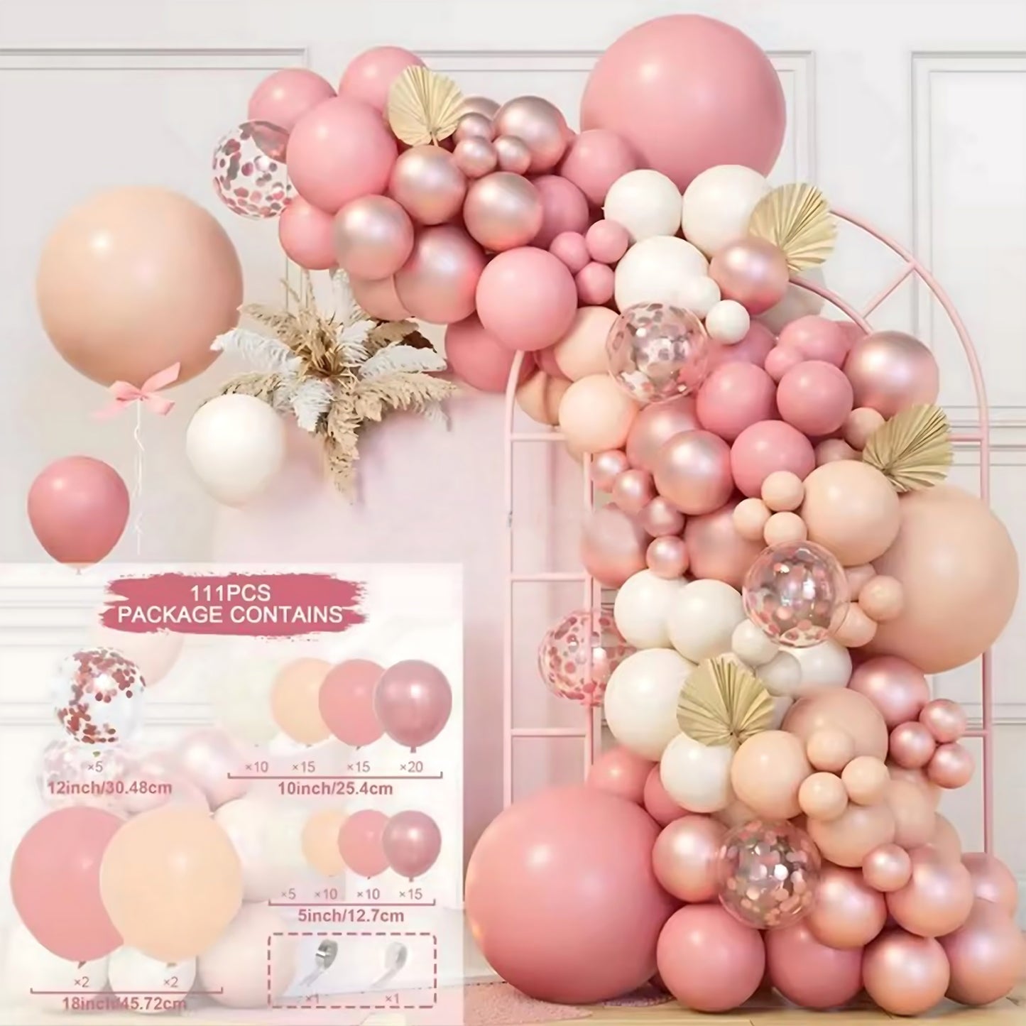 Colorful Latex Birthday Balloon Garland Arch Suit