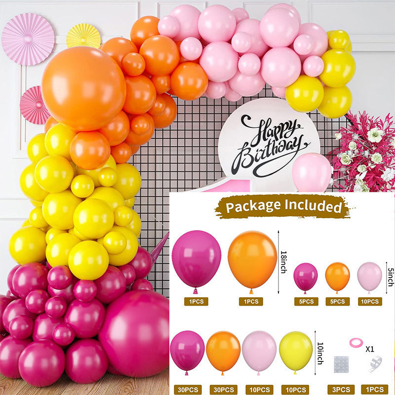 Colorful Latex Birthday Balloon Garland Arch Suit
