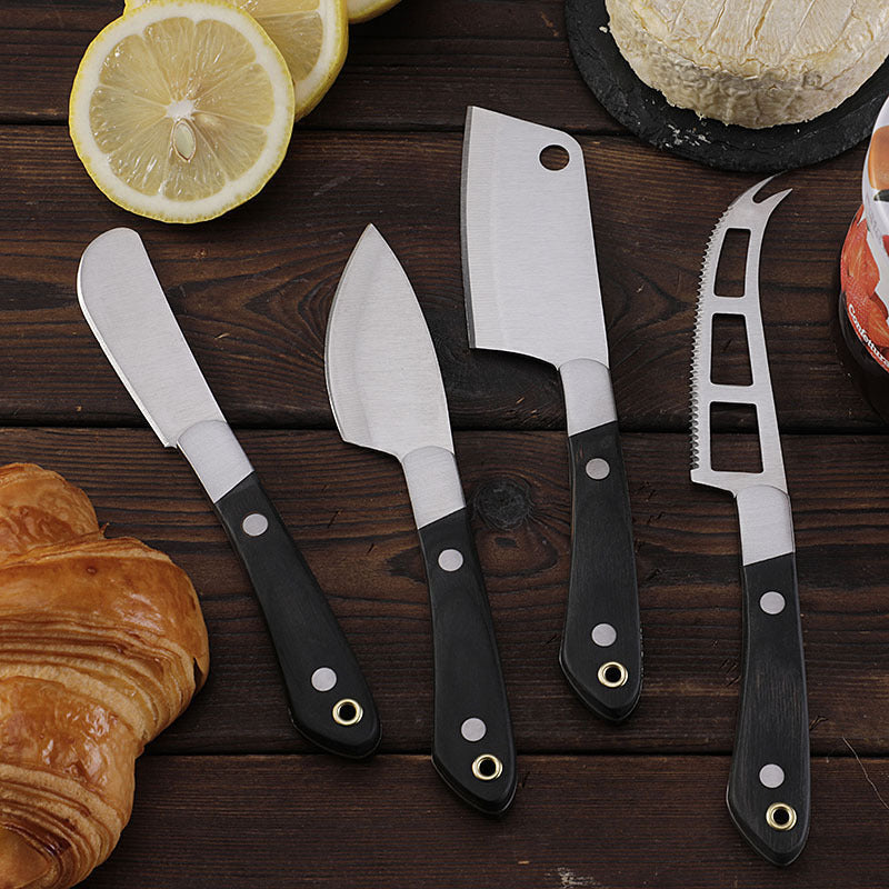 Cheese Cheese Knife With Black Color Wooden Handle