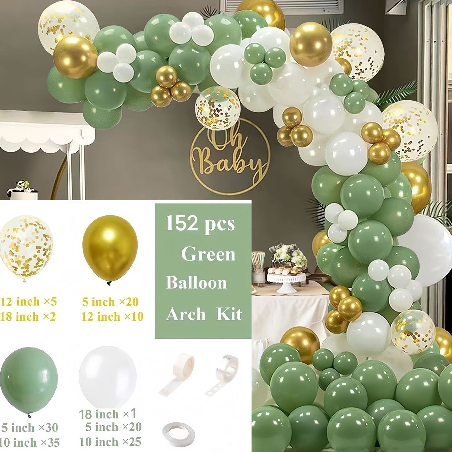 Colorful Latex Birthday Balloon Garland Arch Suit