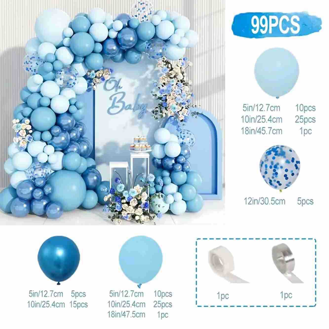 Colorful Latex Birthday Balloon Garland Arch Suit