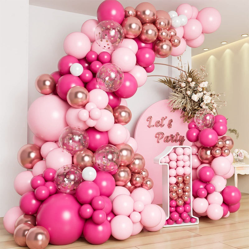 Colorful Latex Birthday Balloon Garland Arch Suit