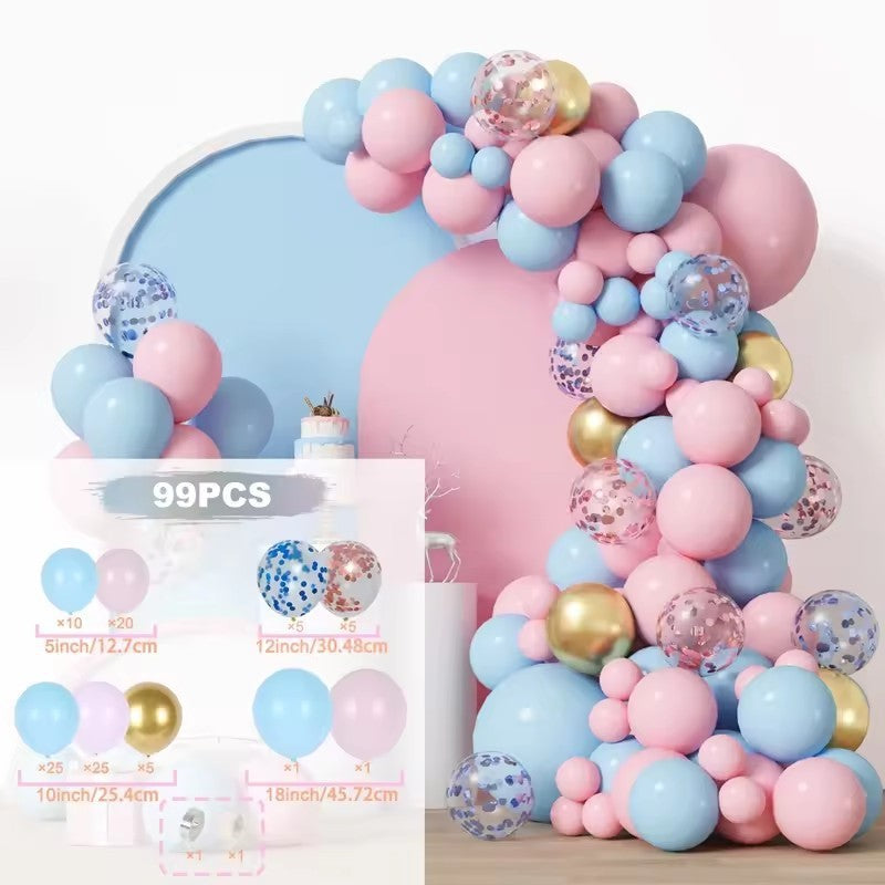 Colorful Latex Birthday Balloon Garland Arch Suit