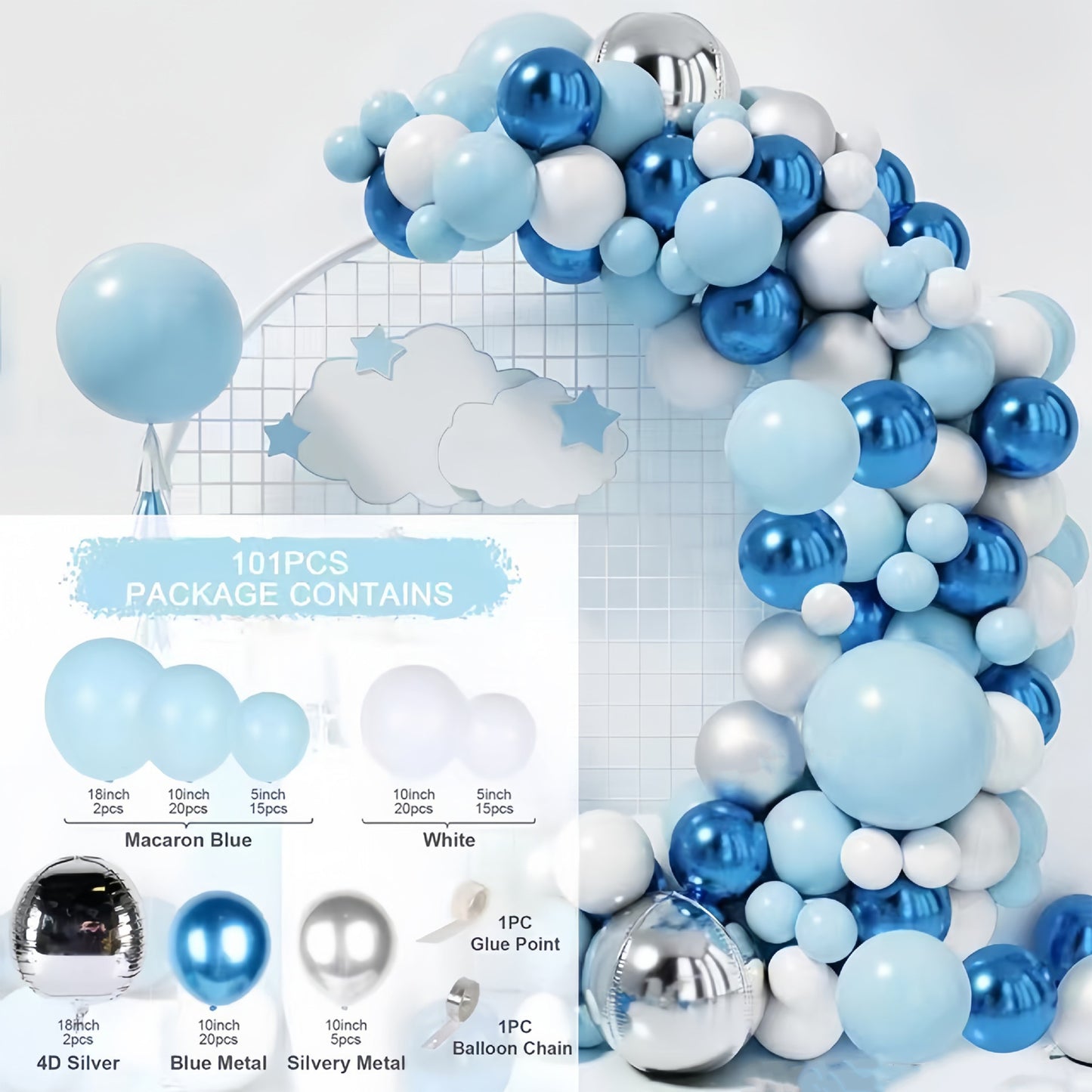 Colorful Latex Birthday Balloon Garland Arch Suit
