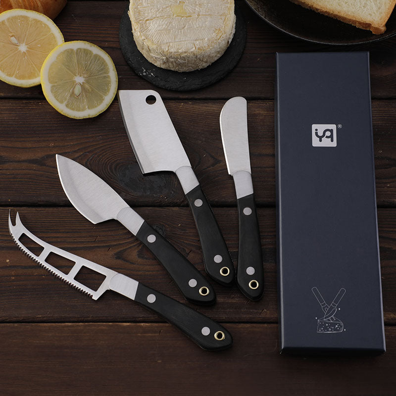 Cheese Cheese Knife With Black Color Wooden Handle