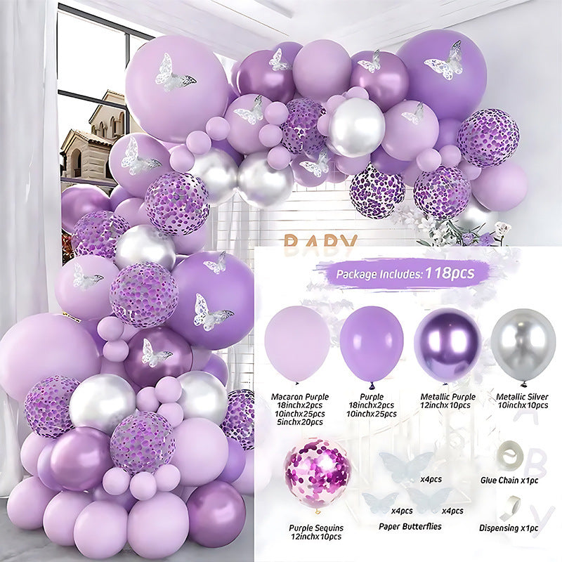 Colorful Latex Birthday Balloon Garland Arch Suit